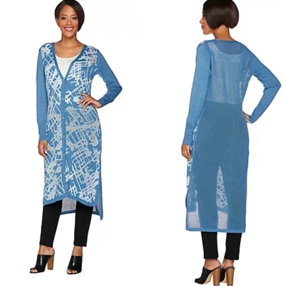 H by Halston Button Front Burnout Long
Cardigan New with out Tags - Picture 1 of 6